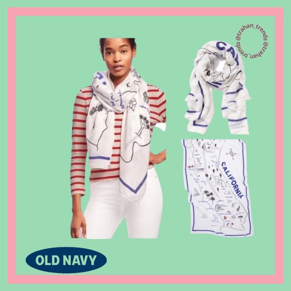 Old Navy Accessories - Old Navy California Scarf California Map